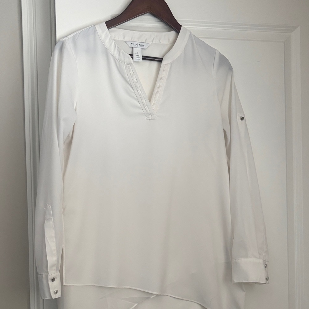 White House Black Market White Blouse